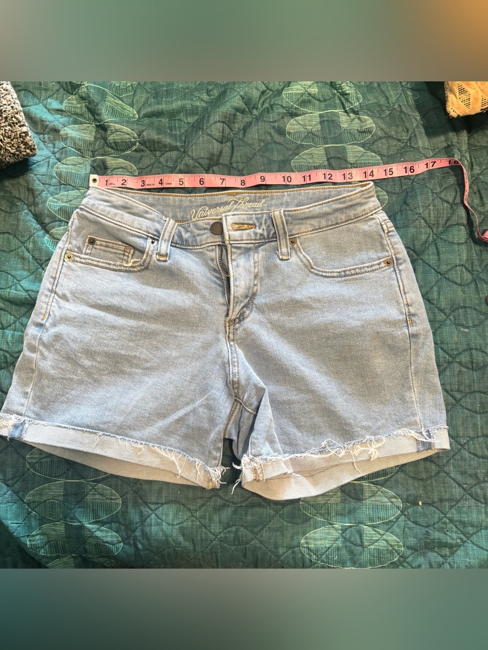 High-Rise Light Blue Denim Shorts - Universal Thread